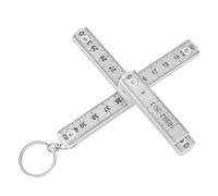 ZDETGU Règle Pliante en ABS 50 Cm Bâton de Mètre Pliable à 10 Segments pour Menuiserie Travail du Bois Carrelage Bricolage Artisanat Portable avec clé Jaune 2 Pièces (WHITE)