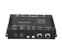 ZDETGU Répartiteur Vidéo 4 Canaux, Système de Commutation Multi-caméras pour Camions, Bus et Bateaux avec écran HD, Superposition de Données et Protection du Véhicule 12 V/24 V