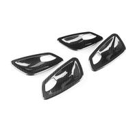 ZDETGU Revêtement d'habillage de Cuvette de Poignée de Porte en Fibre de Carbone pour E90 Série 3 2005 2012, Mise à Niveau Intérieure en ABS avec Finition Brillante et Protection contre les Rayures