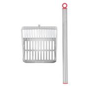 ZDETGU Scoop de Litière pour Chats en Acier Inoxydable avec Conception de Dispersion de Poignée pour Une Litière Efficace et Une Utilisation Polyvalente (Rouge)