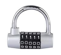 ZDETGU Serrure à Code à 5 Chiffres, Combinaison de Porte de Valise en Forme de U, Serrure de Haute sécurité avec Matériau en Alliage de Zinc, Options Rouge, Argent et Bleu (SILVER)