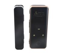 ZDETGU Serrure de Porte Intelligente en Verre, Système d'entrée électronique par Empreinte Digitale et Mot de Passe avec Guidage Vocal, Installation Universelle pour Portes en Verre et en Bois sans