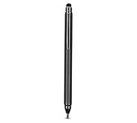 ZDETGU Stylet Capacitif pour écrans Tactiles Stylet Universel Double Pointe Haute sensibilité pour Tablette Smartphone Dessin Écriture Jeu Aluminium Léger (Black)