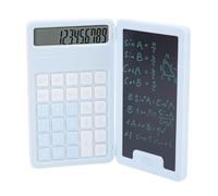 ZDETGU Tablette d'écriture LCD avec Calculatrice Bloc-Notes et Stylet Multifonctionnels pour Le Bureau, l'école et la Maison Calculatrice Manuscrite Portable pour Les Mathématiques, Les Réunions et