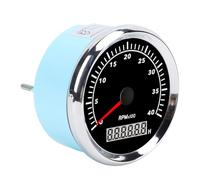 ZDETGU Tachymètre de 85 Mm avec Affichage Numérique - Compte- en Acier Inoxydable de qualité Marine pour Bateaux, Voitures et Machines, Pointeur à Moteur Pas à Pas, étanche IP67, 7