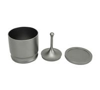 ZDETGU Tasse de Dosage de café en Alliage D'aluminium, 58mm, Collecteur de Poudre de café, Anneaux de Dosage Anti-vol, Presse avec Bords Lisses pour Fournitures de Préparation de café (GREY)