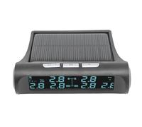 ZDETGU TPMS sans Fil, écran LCD à énergie Solaire, Système de Surveillance de la Pression des Pneus à 6 Capteurs avec Chargement USB, étanche IP68, pour Camping-car, Remorque, van,