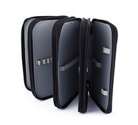 ZDETGU Trousse à Crayons de Grande capacité - OxFabric avec 72 Emplacements pour Stylos, Maquillage et Fournitures Artistiques, Pochette Multicouche Portable avec Sangle de Poignée