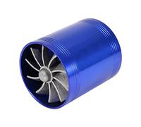 ZDETGU Turbo économiseur de Carburant, Super Chargeur de Turbine à Double Ventilateur, Prise D'air Haute Performance pour Véhicule avec Admission Naturelle (BLUE)