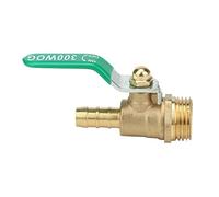 ZDETGU Vanne de Tuyau en Laiton à Filetage Mâle G1/2 avec Poignée à Levier Verte pour Un Contrôle Efficace (Diamètre de l'interface 8mm)