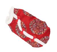 ZDETGU Vêtements de Chinois Traditionnels Chinois Mémateur de Peluche Chaude pour Les Petits Chiens et Les Chats (XL)