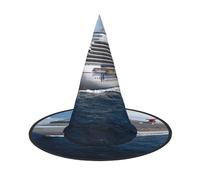ZDFHKYDY Bateau de croisière - Chapeau d'Halloween à couverture complète - Chapeau unique en tissu Oxford pour adultes avec des motifs accrocheurs, pour les festivals et les fêtes à thème.