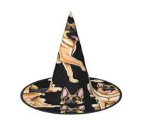 ZDFHKYDY Berger allemand - Chapeau d'Halloween à couverture complète - Chapeau unique en tissu Oxford pour adultes avec des motifs accrocheurs, pour les festivals et les fêtes à thème.