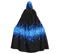 ZDFHKYDY Blue Flame - Cape d'Halloween à capuche pour adultes - Cape abordable pour adultes pour jeux de rôle, fêtes à thème et festivals - Coupe confortable avec capuche surdimensionnée
