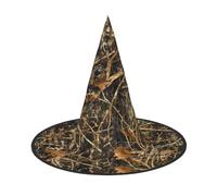 ZDFHKYDY Camouflage d'automne - Chapeau d'Halloween à couverture complète - Chapeau unique en tissu Oxford pour adultes avec des motifs accrocheurs, pour les festivals et les fêtes à thème.