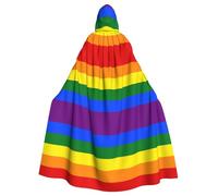 ZDFHKYDY Cape à capuche arc-en-ciel pour adultes - Cape à capuche pour adultes - Cape abordable pour les jeux de rôle, les fêtes à thème et les festivals - Coupe confortable avec capuche