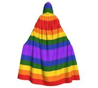 ZDFHKYDY Cape à capuche imprimée drapeau arc-en-ciel pour adultes - Cape abordable pour adultes pour jeux de rôle, fêtes à thème et festivals - Coupe confortable avec capuche surdimensionnée