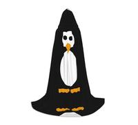 ZDFHKYDY Cape réglable à capuche pour adolescents avec imprimé pingouin mignon - Cape pour jeunes festivals et scène, taille M