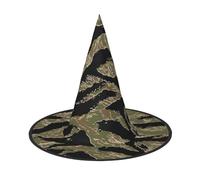 ZDFHKYDY Chapeau d'Halloween à rayures tigre - Couverture complète - Chapeau unique en tissu Oxford pour adultes avec des motifs accrocheurs, pour les festivals et les fêtes à thème.