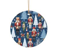 ZDFHKYDY Danse de Noël Casse-Noisette pour femme - Pendentifs ronds personnalisés en aluminium - Impression double face, trou pré-percé pour travaux manuels et événements., 10cm, Alumide