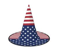 ZDFHKYDY Drapeau américain étoiles rayures - Chapeau d'Halloween à couverture complète - Chapeau unique en tissu Oxford pour adultes avec des motifs accrocheurs, pour les festivals et les fêtes à