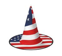 ZDFHKYDY Drapeau américain patriotique - Chapeau d'Halloween à couverture complète - Chapeau unique en tissu Oxford pour adultes avec des motifs accrocheurs, pour les festivals et les fêtes à thème.