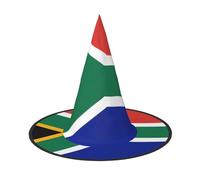 ZDFHKYDY Drapeau de l'Afrique du Sud - Chapeau d'Halloween à couverture complète - Chapeau unique en tissu Oxford pour adultes avec des motifs accrocheurs, pour les festivals et les fêtes à thème.