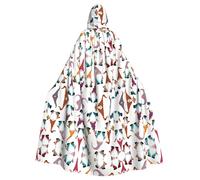 ZDFHKYDY Gnomes de Noël amusants - Cape à capuche imprimée d'Halloween pour adultes - Cape abordable pour adultes pour jeux de rôle, fêtes à thème et festivals - Coupe confortable avec capuche