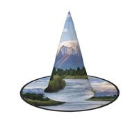 ZDFHKYDY Grand Teton National Park - Chapeau d'Halloween à couverture complète - Chapeau unique en tissu Oxford pour adultes avec des motifs accrocheurs, pour les festivals et les fêtes à thème.