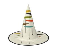 ZDFHKYDY Imprimé moderne du milieu du siècle - Chapeau d'Halloween à couverture complète - Chapeau unique en tissu Oxford pour adultes avec des motifs accrocheurs, pour les festivals et les fêtes à