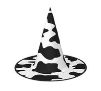 ZDFHKYDY Imprimé vache noire et blanche - Chapeau d'Halloween à couverture complète - Chapeau unique en tissu Oxford pour adultes avec des motifs accrocheurs, pour les festivals et les fêtes à thème.