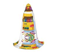 ZDFHKYDY Jolie boîte à crayons - Cape réglable imprimée pour adolescents - Cape pour jeunes pour festivals et scène, légère à capuche L