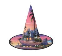 ZDFHKYDY The Old Hollywood - Chapeau d'Halloween à couverture complète - Chapeau unique en tissu Oxford pour adultes avec des motifs accrocheurs, pour les festivals et les fêtes à thème.