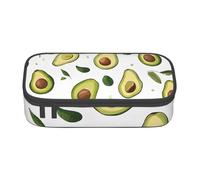 ZDFHKYDY Trousse à crayons de grande capacité pour adultes, motif drapeau à carreaux noir et blanc, pochette portable pour stylos, marqueurs et fournitures - 21 x 9,5 x 5 cm, avocado, Taille unique