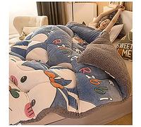 ZDFTGKM Couette d'hiver en coton épais et cachemire, couverture en vison coréen, couverture lourde super chaude double face, adaptée pour une literie familiale simple et double (220 x 240 cm (5 kg), P