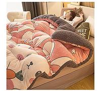 ZDFTGKM Couette d'hiver en coton épais et cachemire, couverture en vison coréen, couverture lourde super chaude double face, adaptée pour une literie familiale simple et double (200 x 230 cm (4 kg), O