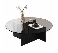 ZDFTGKM Petite table basse ronde en bois pour centre spatial, salon, maison, bureau, ferme, assemblage facile