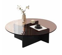 ZDFTGKM Petite table basse ronde en bois pour centre spatial, salon, maison, bureau, ferme, assemblage facile