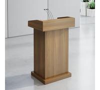 ZDFTGKM Pupitre en Bois avec Deux Grands Niveaux de Rangement, pupitre de Lecture en Bois, Base Lourde, pour réception, Mariages, églises, Discours, pour Salle de Classe, église (Marron)