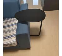 ZDFTGKM Table d'appoint en bois mobile en forme de C - Petit canapé d'angle pour chambre à coucher - Table de chevet - Noir - 30 x 45 x 60 cm (L x l x H)