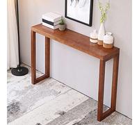 ZDFTGKM Table d'appoint rectangulaire du milieu du siècle de 30,5 cm de long, console en bois, cloison d'entrée de style chinois, cloison contre le mur, longue bande Zen offrant porche, bureau en