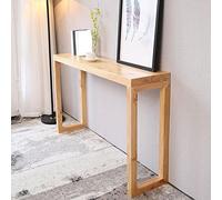 ZDFTGKM Table d'appoint rectangulaire du milieu du siècle de 30,5 cm de long, console en bois, cloison d'entrée de style chinois, cloison contre le mur, longue bande zen offrant porche, bureau naturel