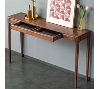 ZDFTGKM Table de canapé moderne du milieu du siècle à 4 pieds en bois de noyer, console de rangement rectangulaire nord-américaine, porche chinois, longue bande contre le mur, marron, 118,1 cm (L) x