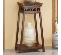 ZDFTGKM Table de canapé vintage avec étagère de rangement, support de plantes de style moderne, design creux adapté pour le salon, l'entrée et le couloir (42 x 30 cm)