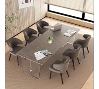 ZDFTGKM Table de conférence, grande table de conférence avec pieds de table en acrylique, plateau de table en bois de salle de réunion, séminaire de formation des personnes pour le bureau