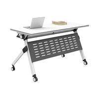 ZDFTGKM Table de conférence pliante empilable avec roulettes pour séminaire mobile pour bureau (160 x 40 cm)