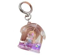 ZDHC Creative Home Porte-clés mignon en forme de panda en forme d'animal de sable mouvant liquide pour clés de voiture et sac pour homme et femme (violet)
