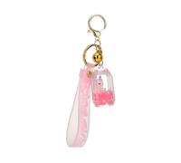 ZDHC Magnifique porte-clés licorne avec sable mouvant liquide pour aider à se détendre - Dragonne de poignet pour fille et femme, rose, taille unique