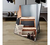 ZDHFFFUK Miroir à Chaussures en Alliage d'aluminium, Miroir de Magasin de Chaussures Haute définition antidéflagrant du Sol au Plafond, Support Stable de Miroir argenté Haute définition, 40 * 50 cm/1