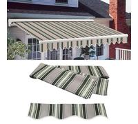 ZDHFFFUK Toile d'ombrage rétractable à rayures multiples, 3 x 2,5 m - Auvent pour jardin, terrasse, tente de rechange, solution d'ombrage d'extérieur